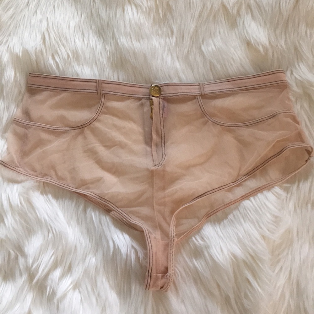 🚨FINAL PRICE🚨Rare AP Vintage Sheer Mesh Panty w/ Zipper & Button